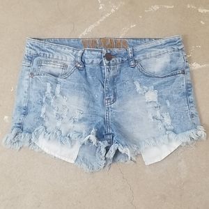 VIP Distressed Cut Off Short Jean Shorts
